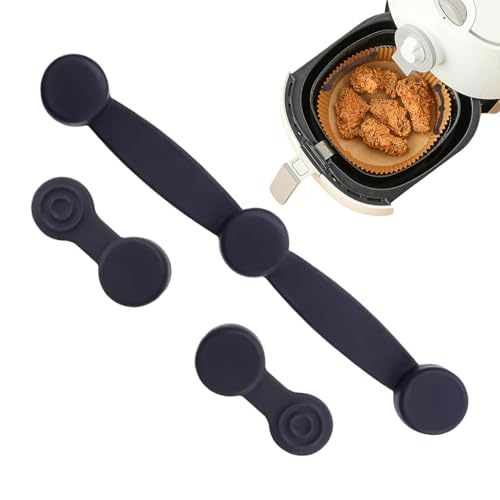Schnalle für Fritteuse, Fritteusen-Schnallen aus Silikon – Set mit Halterung für Fritteusen, Magnet, Verriegelung mit Futter für Küchenutensilien aus Silikon für sicheres Kochen von Générique