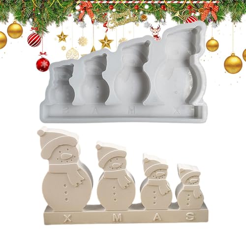Schneemann-Kerzen-Silikonform für Kerzenherstellung Silikonform für Kerzenherstellung Epoxidform Weihnachtsschneemann Kerzenform Silikon Kerzenform für Seife Sojwachs von Générique