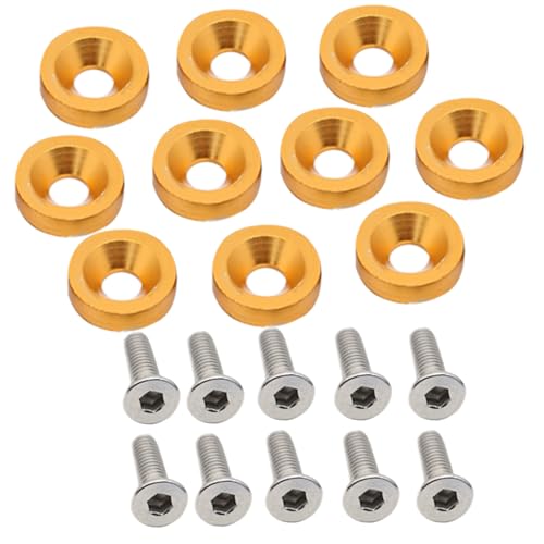 Schrauben für D Zulassung | Befestigungsschrauben für Rahmen – Diebstahlsicherung M6 mit Unterlegscheibe für Befestigung hinten, , LKW, Motorrad von Générique