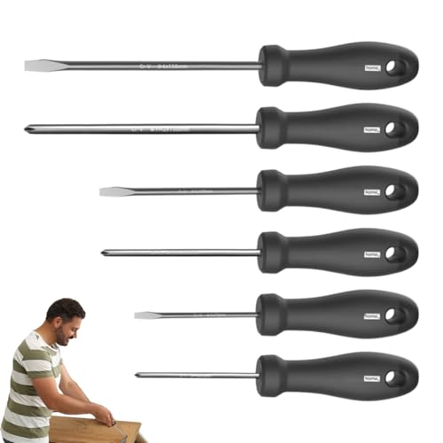Schraubendreher-Set mit magnetischer Spitze, 6 Präzisions-Schraubendreher für Uhren – rutschfester Griff für Reparatur von Geräten und industrielle Wartung von Générique