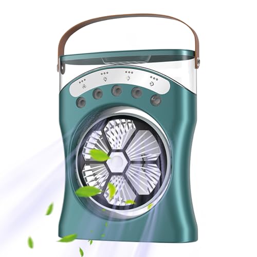 Schreibtisch-Ventilator – tragbarer Wassersprühventilator, kompakter Luftbefeuchter-Kühler | wiederaufladbarer Ventilator mit 180-Grad-Drehung für warmes Wetter, Büro von Générique