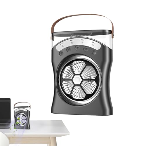 Schreibtisch-Ventilator – tragbarer Wassersprühventilator, kompakter Luftbefeuchter-Kühler | wiederaufladbarer Ventilator mit 180-Grad-Drehung für warmes Wetter, Büro von Générique