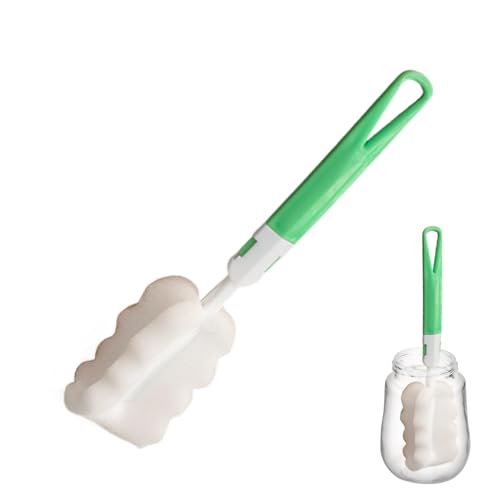 Schwamm-Reinigungsbürste – Reinigungsbürste für Tassen | Reinigungsmittel für Wasserflaschen mit Griff | Ergonomische Scheuerbürste für Wasserflaschen, zum Reinigen von Brustwarzen, von Générique