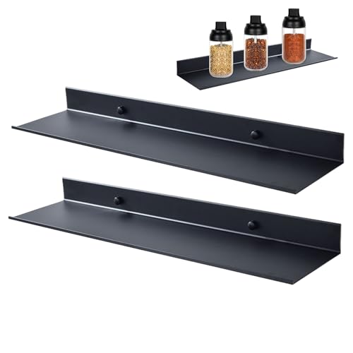 Schwebende Regale für Wand – Wandregal aus Metall von 30 cm | große Ausstellungsregale aus Aluminiumlegierung aus Aluminiumlegierung 2 Stück | schwimmendes Bücherregal | Wandregal zur Heimdekoration von Générique