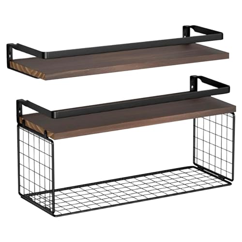 Schweberegal – 2 Schlafzimmerregale | schwebendes Regalhaken-Design | Wandregal aus Holzdraht für Schlafzimmer | einfach zu organisieren für Wandregale Schweberegal – 2 Schlafzimmerregale | schwebendes Regalhaken-Design | Wandregal aus Holzdraht für Schlafzimmer | einfach zu organisieren für Wandregale von Générique
