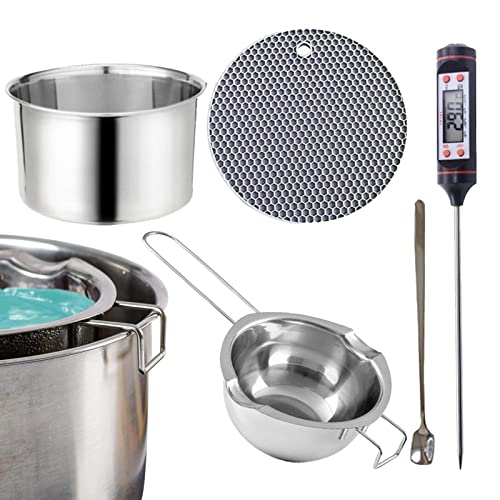 Seife zum Kochen von Töpfen, Doppelkessel mit Thermometer und Schlag – mit hitzebeständigem Griff zum Schmelzen von Schokolade, Kerzenherstellung, Süßigkeiten, Seife Seife zum Kochen von Töpfen, Doppelkessel mit Thermometer und Schlag – mit hitzebeständigem Griff zum Schmelzen von Schokolade, Kerzenherstellung, Süßigkeiten, Seife von Générique
