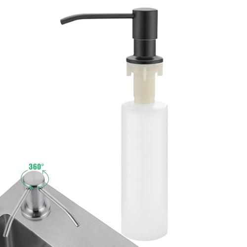 Seifenspender für die Küchenspüle – Seifenspender für Spüle | integrierte Schaumstoffpumpe wiederaufladbar mit rutschfestem Boden | Dekorativer Tellerhalter aus Edelstahl für B von Générique