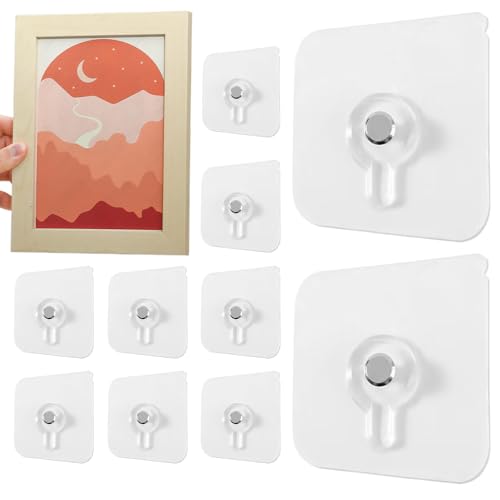 Selbstklebende Wandhaken | Selbstklebende Haken, abnehmbare Haken – 10 x selbstklebende Wandkeile mit Aufhängung, Küchenhaken ohne Nägel, Haken für Bilderrahmen, für Mantel, Tasche, Handtuch Selbstklebende Wandhaken | Selbstklebende Haken, abnehmbare Haken – 10 x selbstklebende Wandkeile mit Aufhängung, Küchenhaken ohne Nägel, Haken für Bilderrahmen, für Mantel, Tasche, Handtuch von Générique