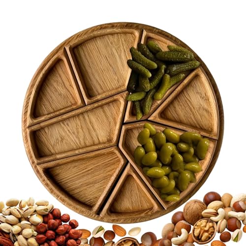 Serviertabletts für Partys | Serviertablett mit herausnehmbaren Fächern | Servierwagen aus Holz Dekoration Haus für Gemüse Desserts Obst | Frühstück Abendessen Grill Wohnzimmer Keller von Générique