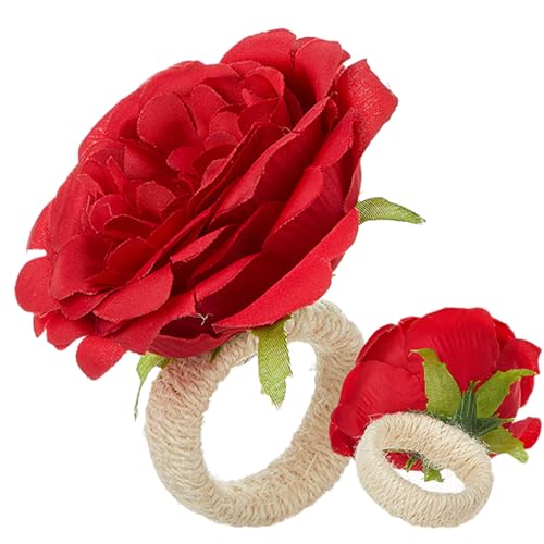 Serviettenhalter, Serviettenringhalter - Blumenserviettenringhalter - Serviettendeckchen Zubehör für Geburtstag Romantisches Abendessen für Frühlingsessen Bankett Party von Générique