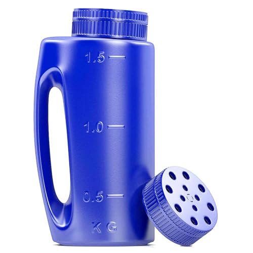 Shaker, Handarbeit, 84,54 oz Dünger-Basisflasche mit verstellbarem Zifferblatt, 1,5 kg effektiver Rasen | für Landwirte, Satsreuer Grassaatstreuer Hand Salzstreuer von Générique