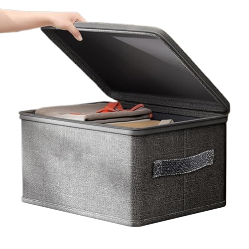 Sicherer Aufbewahrungsbehälter – langlebige stapelbare Box, abschließbare Aufbewahrungsbox | Robuste Box mit Deckel für Kleidung, Lebensmittel, Stoff, Vorräte, Schrank, Garage, Mann von Générique
