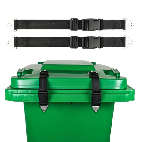 Sicherheitsschloss für Mülltonnendeckel, 2 flexible Blutsperre für Tiere, für Mülleimer, wiederverwendbare Gurte, Sicherheit, 120 – 190 l, für Küche, Terrasse, Nagetiere, Füchse, Hunde Sicherheitsschloss für Mülltonnendeckel, 2 flexible Blutsperre für Tiere, für Mülleimer, wiederverwendbare Gurte, Sicherheit, 120 – 190 l, für Küche, Terrasse, Nagetiere, Füchse, Hunde von Générique