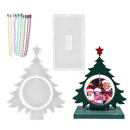 Silikon-Bilderrahmenform, Weihnachts-Fotorahmenformen, Silikonform für Weihnachtsbaumschmuck 2 x | Bilderrahmen aus Silikon, hitzebeständig, Modellherstellung, Freigabe F Silikon-Bilderrahmenform, Weihnachts-Fotorahmenformen, Silikonform für Weihnachtsbaumschmuck 2 x | Bilderrahmen aus Silikon, hitzebeständig, Modellherstellung, Freigabe F von Générique