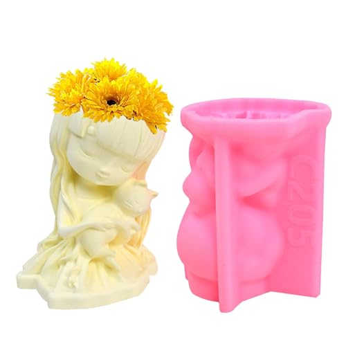 Silikon-Blumentopfform, Blumenkastenform aus Silikon, Blumenkasten für Mädchen, Katzen-Garten, Sukkulenten-Pflanztopfformen aus Silikon, Bastelzubehör von Générique