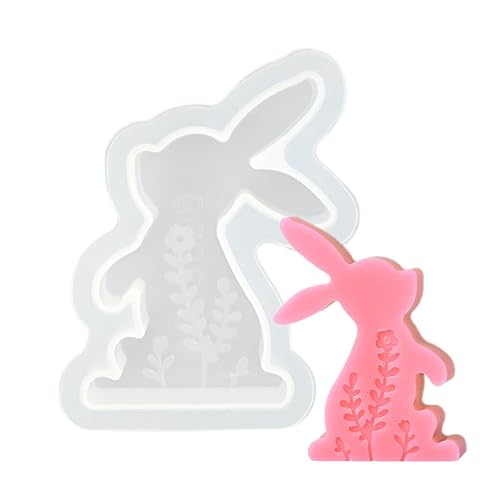 Silikonform mit Bunny Casting Mold – Easter Bunny Silicone Mold | Springform handgefertigt Candle Casting Mold – Lebensmittelqualität Silikon handgefertigt für Seife, Kunststoff, Schokolade von Générique