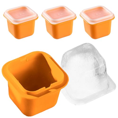Silikonformen für Ice Maker – 4 Packungen mit sicheren Lids | Wiederverwendbare Formen für Whiskey, Cocktails, Kaffee | Easy Ice Release for Freezer Use at Home Kitchen Bar, Ideal for Drin Silikonformen für Ice Maker – 4 Packungen mit sicheren Lids | Wiederverwendbare Formen für Whiskey, Cocktails, Kaffee | Easy Ice Release for Freezer Use at Home Kitchen Bar, Ideal for Drin von Générique