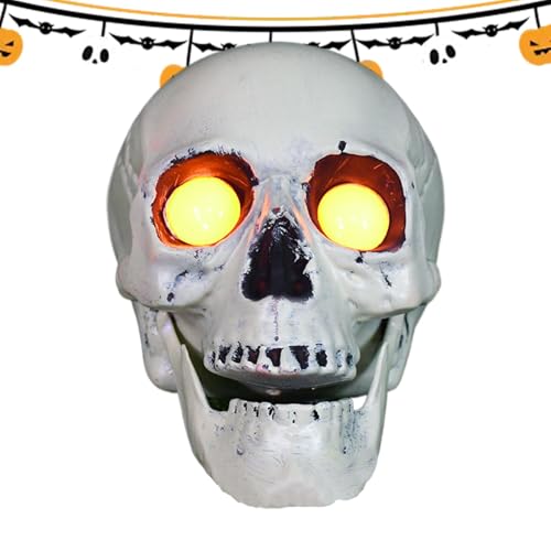 Skeletthände Solar Halloween Deko - Skelettarm Wegeleuchten Solarpfähle | Gartenstecker mit Soundeffekt | Halloween beleuchtetes Skelett für Party bei T von Générique