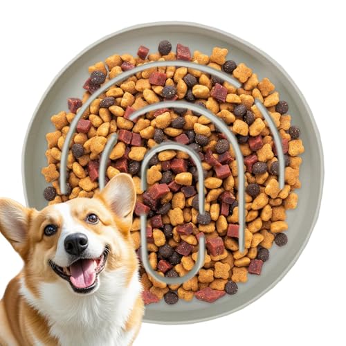 Slow Feeder Dog Bowl – Silikon Pet Food Holder, Gesunde Eating Bowl | Runde Slow Feeder Dish für Katzen Hunde, ideal für den Innen- und Außenbereich, verhindert Spritzen, geeignet für Diced Chicken Slow Feeder Dog Bowl – Silikon Pet Food Holder, Gesunde Eating Bowl | Runde Slow Feeder Dish für Katzen Hunde, ideal für den Innen- und Außenbereich, verhindert Spritzen, geeignet für Diced Chicken von Générique