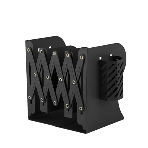 Small Desk Bookshelf – Bücherregal aus Metall, ausziehbar, kompakter Schreibtisch-Organizer | Teleskop-Buch-Plattform-Organizer mit integriertem Stifthalter für Studium und Verwendung zu Hause von Générique