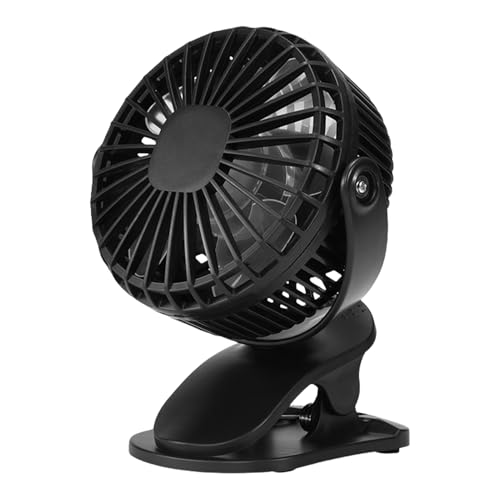 Small Fan, 3 Speeds USB Fan, Foldable Rotating Cooling Device, Portable Space Saving Design, Strong Airflow DesktopFan, Family Work School Use, Black Compact Model F19 von Générique