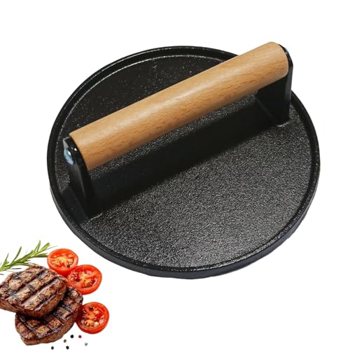 Smash Burger Press – Solid Metal Round Patty Maker, schweres, antihaftbeschichtetes Grillwerkzeug | Ergonomische Burgerpresse mit einem robusten Griff für Camping Tailgates Griddle Restaurant von Générique