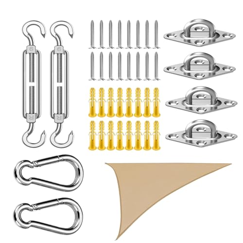 Sonnensegel-Hardware-Set, Montagematerial für Sonnensegel, dreieckiges Sonnensegel, rechteckig | Enjoy Sunny Days Robuste Befestigungshaken für Sonnensegel Sonnensegel-Hardware-Set, Montagematerial für Sonnensegel, dreieckiges Sonnensegel, rechteckig | Enjoy Sunny Days Robuste Befestigungshaken für Sonnensegel von Générique