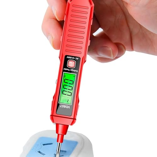 Spannungsprüfer, Spannungsprüfer – Steckdosentester – multifunktionaler Spannungsprüfer mit AC-Bereich 12 V – 300 V, akustischer Alarm-Brechpunkt-Detektor für Tests von von Générique