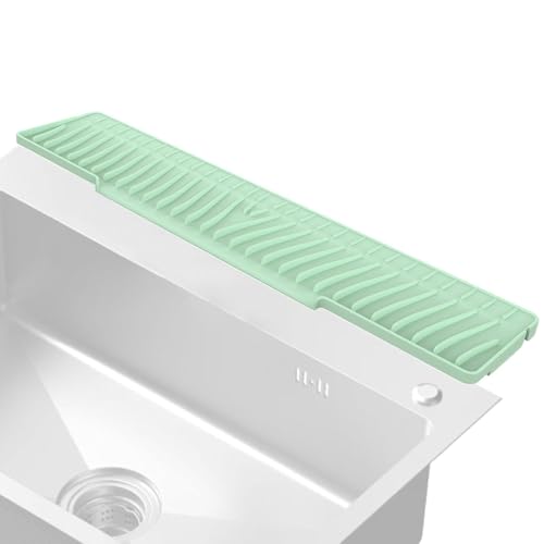 Spülbecken für Wasserspritzer, Küchenspüle, Drainagematte, 22,8 x 4,9 Zoll Silikon-Abtropfmatte für Theke, Faltbares Drainagepad für Badezimmer, Bauernhof, VR, e von Générique