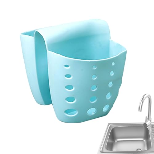 Spülschwammhalter – Flexibler Sattel-Organizer, Korb plus Drainage | Doppelspülenriss, Seifenablage, Küchenwaschmitteleingang, Lebensmittelsieb, Reinigungsmittelregal, Sensor von Générique