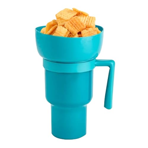 Stadion-Tobile – Reisebecher | Snackbecher | Popcorneimer | Isolierter Becher für Erwachsene | 2-in-1 Snack-Tasche, tragbarer Popcorneimer | Lunchbehälter von Générique