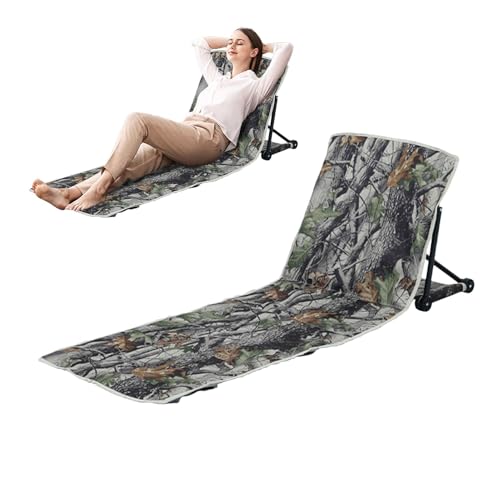 Strandstuhl flach zusammenklappbar | Strandliege faltbar wasserdicht – atmungsaktive Picknick-Rasenstühle mit doppeltem Verwendungszweck zum Sonnenbaden des tragbaren Stuhls von Générique