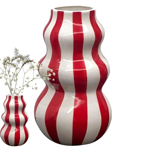 Striped Vase – Dekorative Aesthetic Vase | Durabble Striped Ceramic Flower Container Craft Portable for Farmhouse Decor Apartment Bathroom Kitchen Indoor Room Table Centerpieces Decor Striped Vase – Dekorative Aesthetic Vase | Durabble Striped Ceramic Flower Container Craft Portable for Farmhouse Decor Apartment Bathroom Kitchen Indoor Room Table Centerpieces Decor von Générique