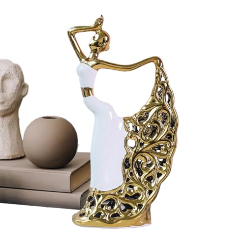 Tänzerin Figur – Klassische Tänzerin Figur aus Keramik – Tanzkunst – moderne Handwerkskunst für Regal TV Schreibtisch Tisch Deko Haus Schlafzimmer Studio Wohnzimmer Couchtisch von Générique