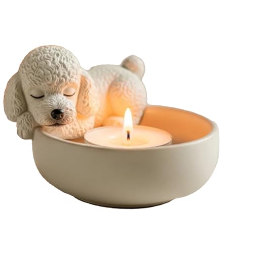 Tea Light Holder, Dog Candle Stand, 5,9 x 5,8 x 4,7 cm, Tischtasse, romantisches Centerpiece-Design, ideal für Partys, Abendessen, , Hochzeit, Wohnzimmer, Küche, Thanksgiving Decor von Générique