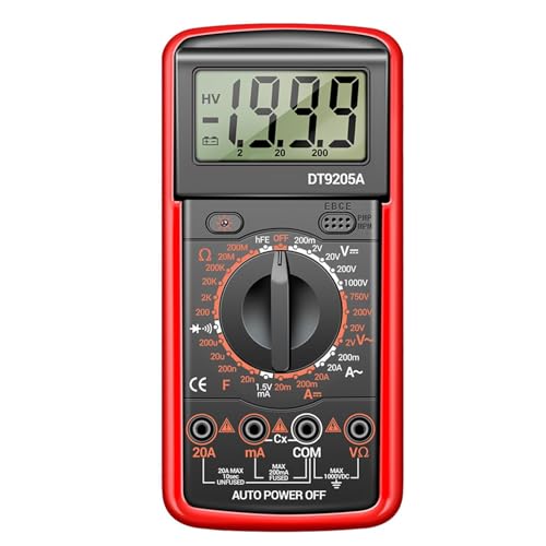 Tester Multimeter – Digitales Intelligentes Multimeter | Spannungszähler | Multimeter für elektrische Tester | vollautomatisches Elektrisches Multimeter für Null- und In-Kabel von Générique
