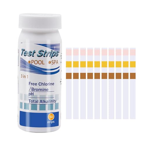 -Teststreifen – Wasserdetektionspapier | Pool-Testset | Multifunktionale Teststreifen für pH-Wert, Gesamtalkalität, , Spa von Générique