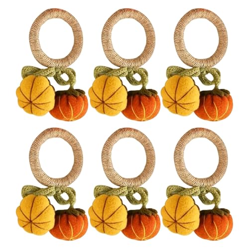 💓Thanksgiving Serviettenringe, -Serviettenringe, 6 Stück - gehäkelte Kürbisse Serviettenring für | 6 Stück Thanksgiving Serviettenringe für 💓Thanksgiving Serviettenringe, -Serviettenringe, 6 Stück - gehäkelte Kürbisse Serviettenring für | 6 Stück Thanksgiving Serviettenringe für von Générique