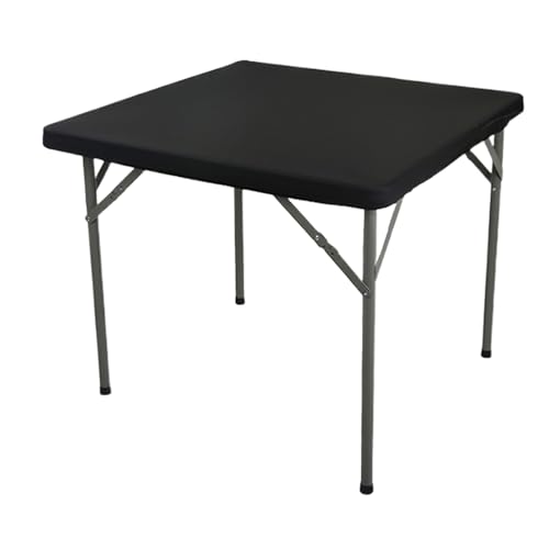 Tischdecken für Hochzeit | quadratischer Tischbezug | waschbarer Schutz, strapazierfähig, elastischer Stoff für Picknick, Camping, Esszimmer, 86 x 86 cm von Générique