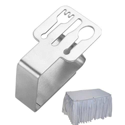Tischhalter aus Metall – Clips aus Edelstahl, Partyklammern, wiederverwendbar, mit Schmetterling, Blättern, , Mond, Blumen und Formen von Utensilien von Générique