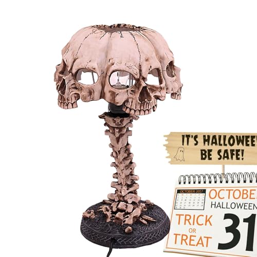 Tischlampe Schädel, Skelettschädel Licht | Horrorlampe Dekoration Nachtlicht aus Kunstharz, Horrorlampe, Dekoration für Halloween, 3D effr Tisch Tischlampe Schädel, Skelettschädel Licht | Horrorlampe Dekoration Nachtlicht aus Kunstharz, Horrorlampe, Dekoration für Halloween, 3D effr Tisch von Générique