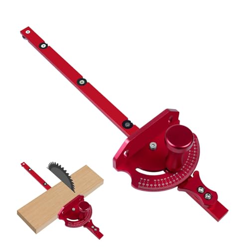 Tischsägenlehre | Präzisionsmesser aus Aluminium | Tischsägenlehre für Tischsäge | Teleskop-Tischsägen Ausrichtungspflaster für Holzbearbeitung, System D von Générique