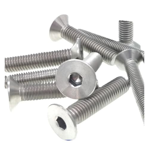 Titan-Innensechskant-Flach-Senkkopfschrauben, M2 M2.5 M3 M4 M5 M6 M8 M10 x 3 4 5 6 8 10 12 15 20 25-55 mm TA2 GR2 (3 mm, M2-(10 Stück)) von Générique