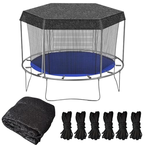 Trampolin Sun Protection Cover Cover Shadow Abdeckung für Trampoline für den Außenbereich, UV-Schutz für den Außenbereich | Spender mit einfacher Struktur, integriertes Zubehör von Générique