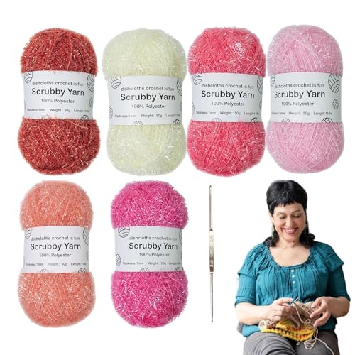 Trimmergarn zum Häkeln, Polyester-Häkelgarn in verschiedenen Farben | Webgarn zum Häkeln, Polyestergarn gereinigt, robust für Geschirrtücher, Trimmergarn für die Trimmergarn zum Häkeln, Polyester-Häkelgarn in verschiedenen Farben | Webgarn zum Häkeln, Polyestergarn gereinigt, robust für Geschirrtücher, Trimmergarn für die von Générique