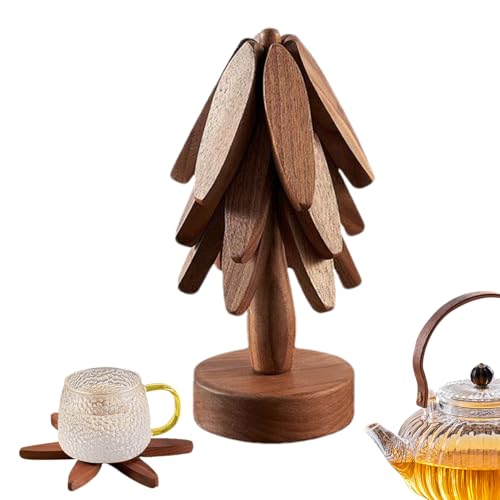 Trivet Heizkissen für die Küche aus Holz – Tischmatte aus Holz – Untersetzer mit Verbrühschutz für heiße Töpfe, schützen Sie Ihren Tisch und Ihre Küchenarbeitsplatten von Générique