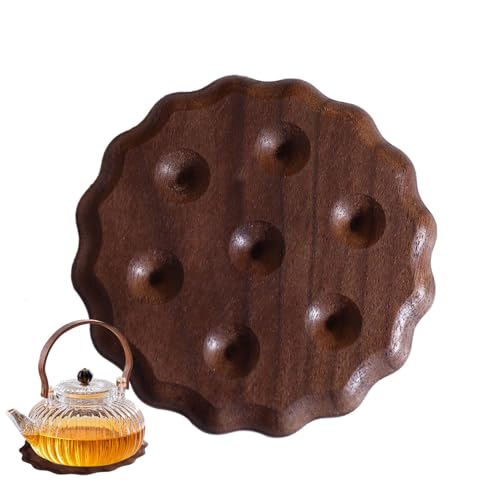 Untersetzer aus Holz, Untersetzer aus Holz, niedlicher Getränkeuntersetzer in Form einer Wassertasse – Isolierkissen für Kaffee, Bauernhof-Untersetzer für Theke, Küche, Büro von Générique