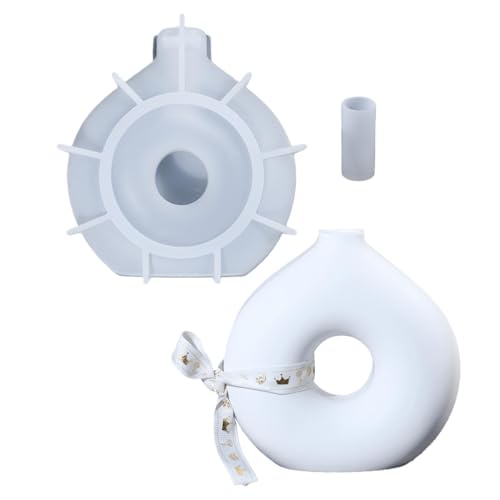 Vasenharzform - Blumenvasenform | Vasenformen für Epoxidharz | Donutform Silikon Blume Vase Form | Erstellen Sie elegante Vasen | Gipsformen von a Vasenharzform - Blumenvasenform | Vasenformen für Epoxidharz | Donutform Silikon Blume Vase Form | Erstellen Sie elegante Vasen | Gipsformen von a von Générique