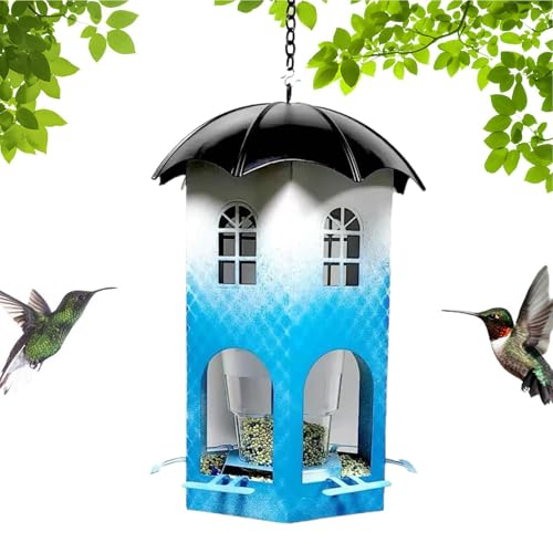 Vogelfeeder Eichhörnchen Eichhörnchen Vogelfutterspender Eichhörnchensicher Fütterung Füttern Wasserdicht Metall Finken Durchführen Klares Fenster Leicht Zu Befüllen, Gartendekoration, Futterstation von Générique