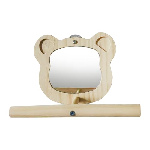 Vogelspiegel mit Sitzstange - Holz Spielzeug Spielzeug | Interaktive Wellensittichstangen für Flöhe | Käfigzubehör Spiegel mit Stützplattform | Angereicherte Wange Vogelspiegel mit Sitzstange - Holz Spielzeug Spielzeug | Interaktive Wellensittichstangen für Flöhe | Käfigzubehör Spiegel mit Stützplattform | Angereicherte Wange von Générique
